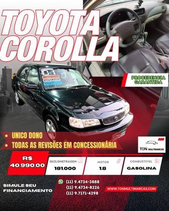TOYOTA COROLLA 1.8 XEI 16V GASOLINA 4P AUTOMÁTICO